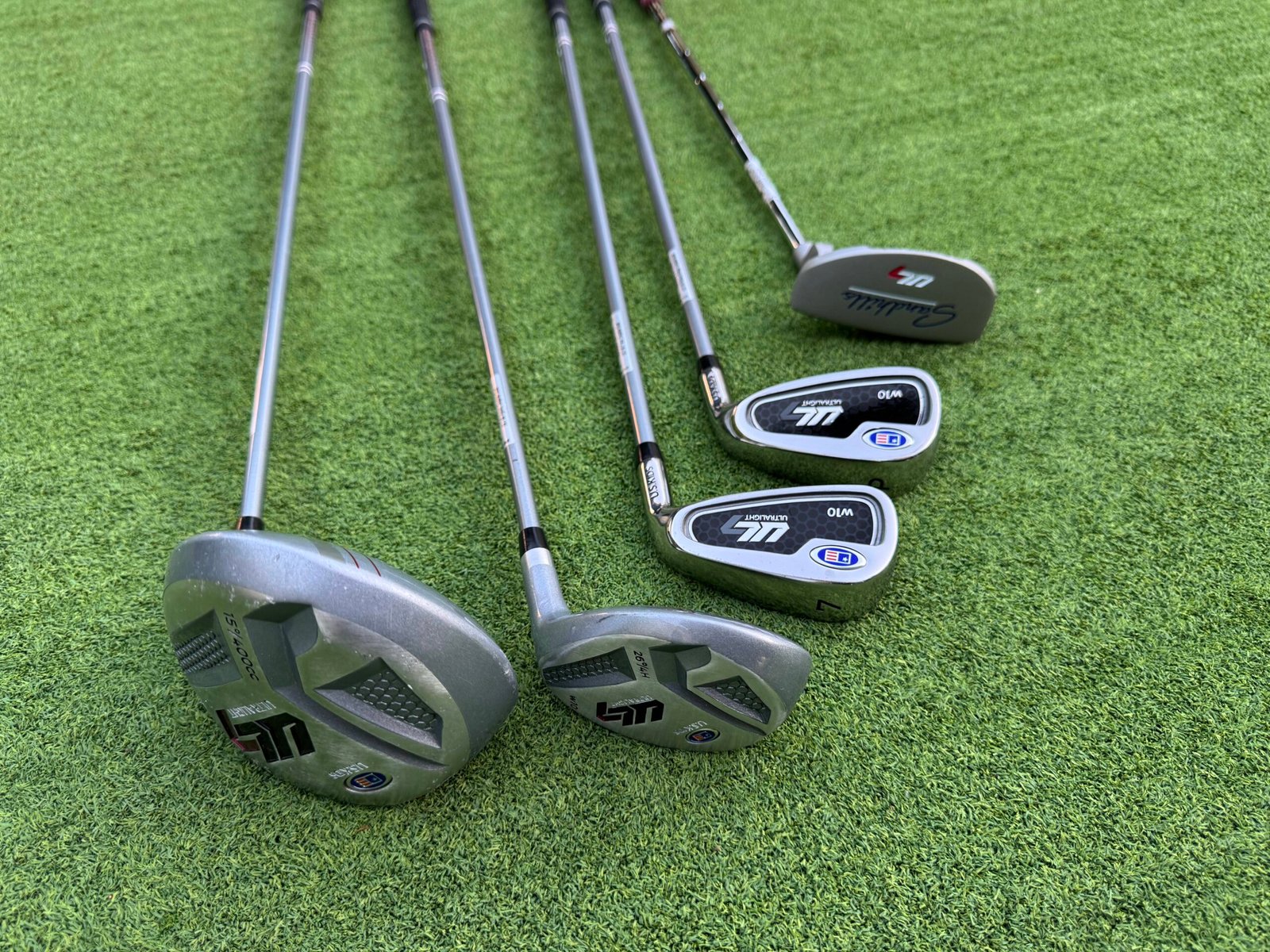 US Kids 60" Ultralight Junior Golf Set: Driver, Hybrid, 7, PW, Putter